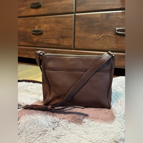 Kate Spade New York Pebbled Leather Crossbody Purse/ Bag In Mocha Brown - Picture 4 of 16